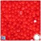 BeadTin Fire Red Transparent w/White Swirls 6mm Round Plastic Craft Beads (500pcs)